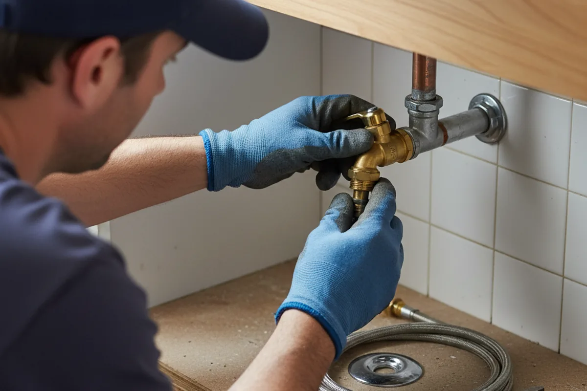 Shutoff valve and fitting work during Emergency Plumbing in Edmond